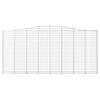 vidaXL Gabionen mit Hochbogen 5 Stk. 400x30x180/200cm Verzinktes Eisen