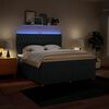 vidaXL Boxspringbett mit Matratze Blau 180x200 cm Stoff