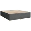 vidaXL Boxspringbett mit Matratze Dunkelgrau 180x200 cm Stoff