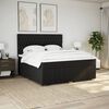 vidaXL Boxspringbett mit Matratze Schwarz 180x200 cm Stoff