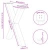 vidaXL Esstischbeine X-Form 2 Stk. Anthrazit 70x(72-73) cm Stahl
