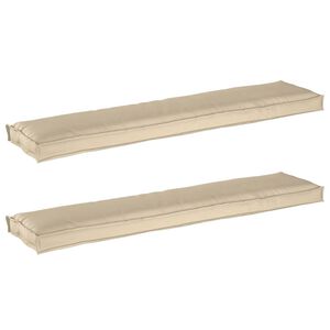 vidaXL Palettenkissenset 2 pcs Beige 180 x 40 x 8 cm Oxford-Stoff