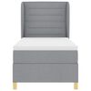 vidaXL Boxspringbett mit Matratze Dunkelgrau 90x190 cm Hellgrau Stoff