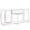vidaXL Sideboards 3 Stk. Hochglanz-Wei&szlig; Holzwerkstoff