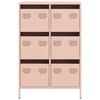 vidaXL Highboard Rosa 68x39x101,5 cm Stahl