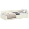 vidaXL Eckbettgestell mit Kopfteil Creme 90 cm x 200 cm Samt