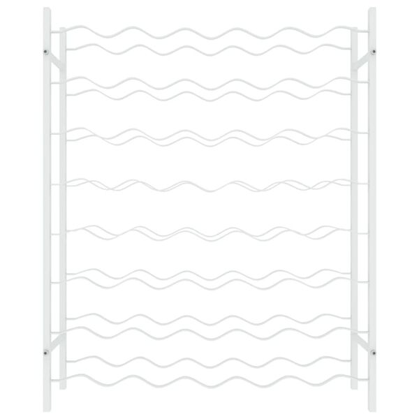 vidaXL Weinregal f&uuml;r 48 Flaschen Wei&szlig; Metall