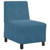 vidaXL Modulares Sofa ohne Armlehnen Blau 55 cm Samt
