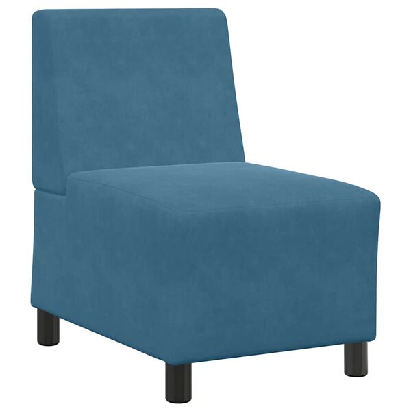 vidaXL Modulares Sofa ohne Armlehnen Blau 55 cm Samt