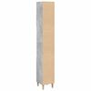 vidaXL Badschrank Betongrau 30x30x190 cm Holzwerkstoff