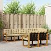 vidaXL Outdoor-Sofagarnitur mit Kissen 8 pcs Natur und Beige