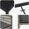 vidaXL Garten Essgruppe 5 pcs Grau Poly-Rattan