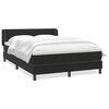 vidaXL Boxspringbett mit Matratze Schwarz 160x220 cm Samt