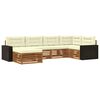 vidaXL Outdoor-Sofagarnitur 6 stk. Natur und Creme