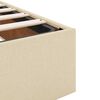 vidaXL Ottoman-Bett ohne Matratze Creme 200x200 cm Stoff