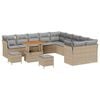 vidaXL Gartensofa-set 13 stk. Beige Poly-Rattan