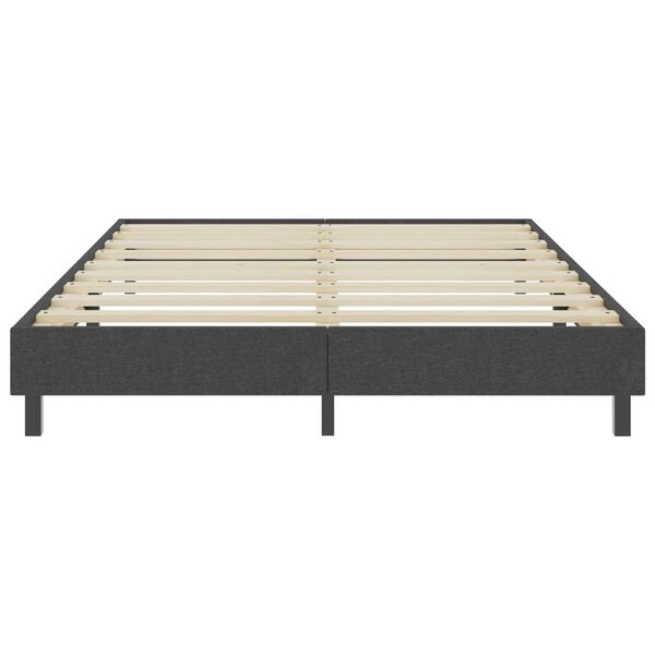 vidaXL Boxspring-Bettgestell Grau Stoff 180x200 cm