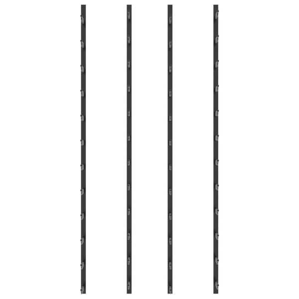 vidaXL Wand-Weinregale für 72 Flaschen 2 Stk. Schwarz Eisen