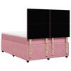 vidaXL Boxspringbett mit Matratze Rosa 140x200 cm Samt