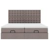 vidaXL Ottoman-Bett mit Matratzen & LEDs Taupe 180x200 cm Stoff