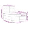 vidaXL LED Boxspringbett mit Matratze Taupe 160 x 200 cm Stoff