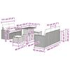 vidaXL Gartensofa-set mit Kissen 8 pcs Grau Poly-Rattan