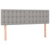 vidaXL LED Kopfteil Hellgrau 144x5x78/88 cm Stoff