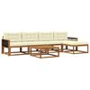 vidaXL Outdoor-Sofagarnitur mit Kissen 6 pcs Natur und Creme