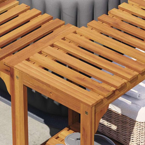 vidaXL Quadratische Outdoor Hot Tub Umrandung Braun 230 x 230 cm