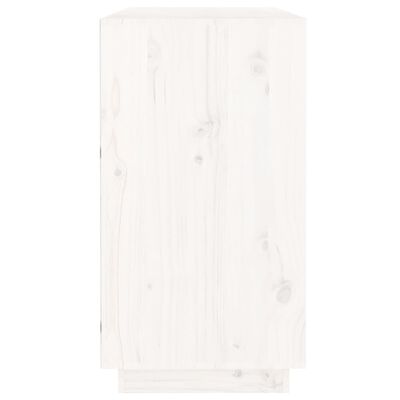vidaXL Sideboard Weiß 100x40x75 cm Massivholz Kiefer