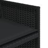 vidaXL 17-tlg. Garten-Essgruppe mit Kissen Schwarz Poly Rattan