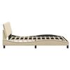 vidaXL Bettgestell ohne Matratze "Hanko" Creme 140x200 cm Stoff
