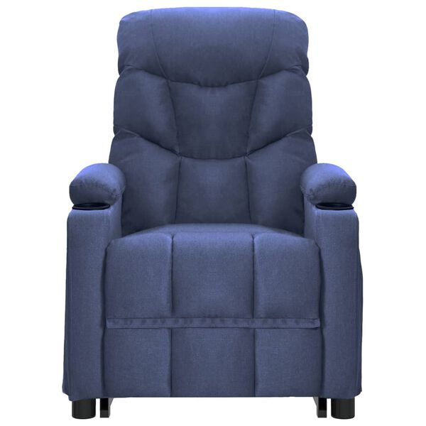 vidaXL Massagesessel mit Aufstehhilfe Blau Stoff
