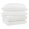 vidaXL Winterbettdecke mit Kissen 3 pcs Wei&szlig; Mikrofaser