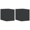 vidaXL Au&szlig;enwandleuchten 2 Stk. Schwarz Aluminiumdruckguss