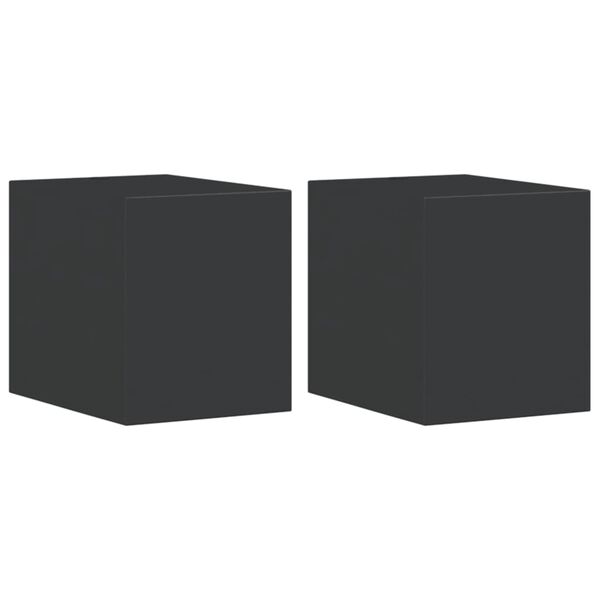 vidaXL Au&szlig;enwandleuchten 2 Stk. Schwarz Aluminiumdruckguss