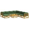vidaXL Sofa-Set 9 stk. Natur Massivholz Akazie