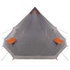 vidaXL Familien-Tipi-Zelt mit Dach Grau und Orange 560 x 560 x 300 cm