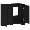 vidaXL Badschrank Schwarz Eichen-Optik 60x33x61 cm Holzwerkstoff