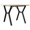 vidaXL Esstisch Y-Gestell 90x90x75,5 Massivholz Kiefer und Stahl