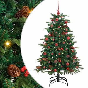 vidaXL K&uuml;nstlicher Weihnachtsbaum mit 150 LEDs mit St&auml;nder Gr&uuml;n 150 cm