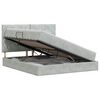 vidaXL Aufbewahrungsbett mit Matratze Hellgrau 140 x 190 cm Samt