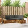 vidaXL Outdoor-Sofagarnitur mit Kissen 4 St&uuml;ck Natur und Anthrazit