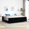 vidaXL Boxspringbett mit Matratze Schwarz 200 x 200 cm Stoff