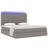 vidaXL Bett mit Stauraum und LED Taupe 160 x 200 cm Polyester