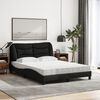 vidaXL Bett mit Matratze "Hvar" Schwarz 140x190 cm Stoff