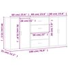 vidaXL Sideboards 3 Stk. Grau Sonoma 60x31x84 cm Holzwerkstoff
