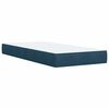 vidaXL Boxspringbett mit Matratze Blau 80x200 cm Samt