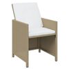 vidaXL 9-tlg. Garten-Essgruppe mit Kissen Poly Rattan Beige