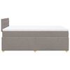 vidaXL Boxspringbett mit Matratze Taupe 120x190 cm Stoff